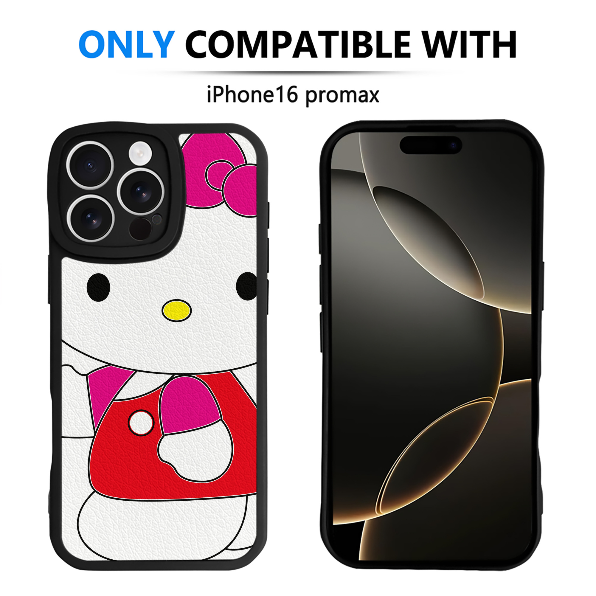 （画像用） Hello Kitty ハローキティ 【iPhone 16シリーズ対応】シリコンスマホケース（レザー調） 材質：シリコン